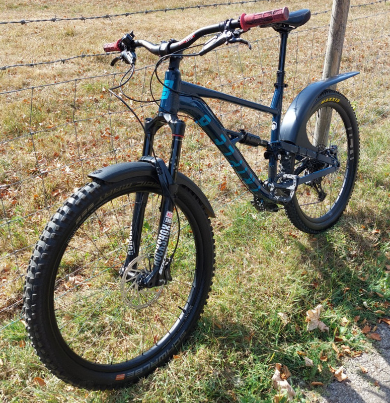 Calibre Triple B dual suspension mountain bike - large frame, 27.5" wheels