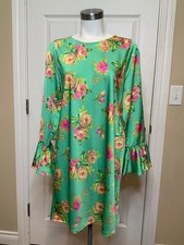 J. Crew Light Green Floral Peony Print Flare Sleeve Dress, Size 8, NWT!