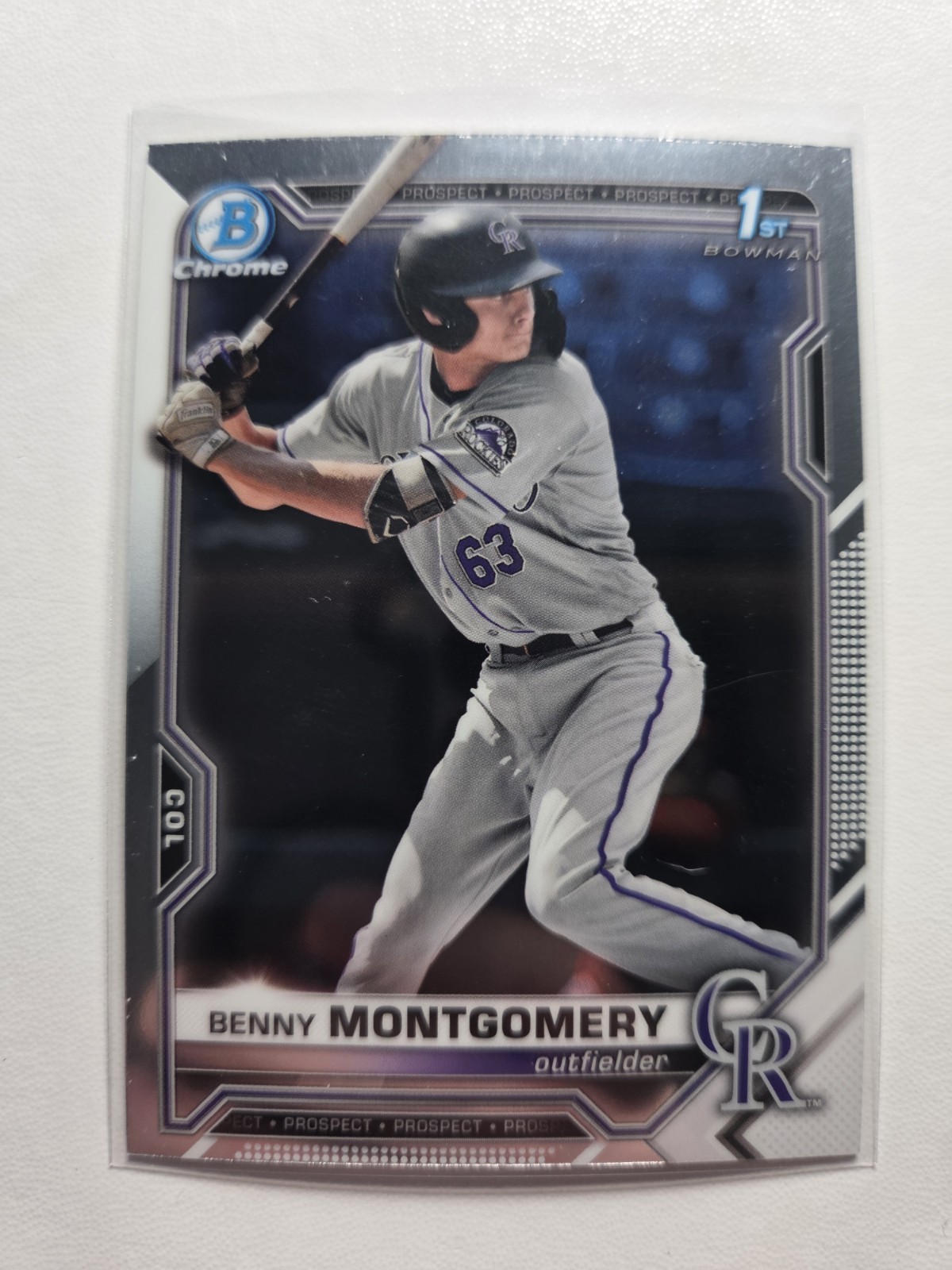 2021 Bowman Chrome 1st Benny Montgomery BDC 84 Rockies