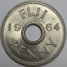 1964 Fiji One Penny - Uncirculated (Lot#1)