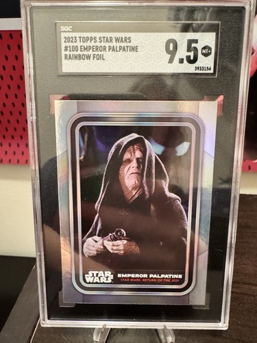 Emperor Palpatine Star Wars (2023) Topps Rainbow Foil #100 CGC 9.5