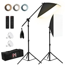 85W Photography Lighting, 2-Pack 20'' x 28'' Professional Softbox Lighting Ki...