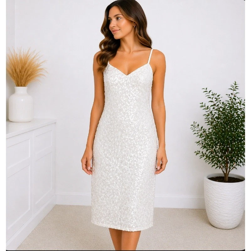 ebay white party dresses Vintage Off Shoulder white dress/ Bridesmaid/cocktail Dress In Size 2XL