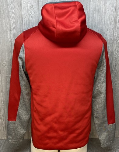 Arborwear Herren rot grau Kapuzen Sweatshirt Jacke Reißverschluss Primaloft LOGO Gr. Small - Bild 3 von 9