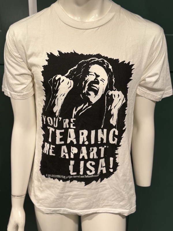 Vintage The Room Tommy Wiseau You're Tearing Me Apart Lisa T Shirt White Medium