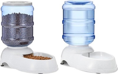 Amazon Basics Futter- und Wasserspender 3,8 L S transparent für Hunde Katzen