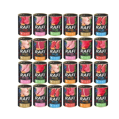 30 x 800 g Dolina Noteci Rafi Nass MIX für adulte Hunde alle Rassen getreidefrei