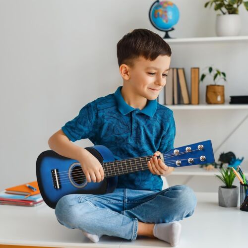 23 inch Kids Guitar Beginner Acoustic Guitars,Kids 6 String Wood Guitar Toy Guit - Picture 5 of 8