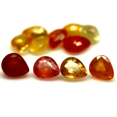 SHOLA Echt 7,95 Ct Natürlicher Mehrfarbig Saphir 11 Stück aus Tansania - Bild 1 von 3
