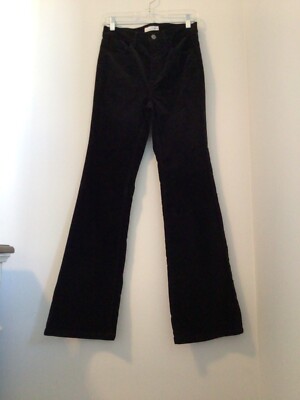 Ann Taylor Loft women's  wide-Leg velvet pants,  black size 26-2 new