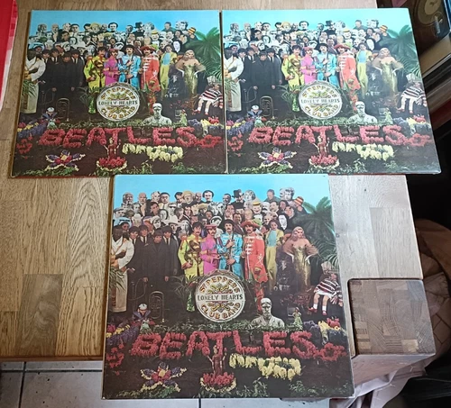 The Beatles 3x LP LOT Sgt Peppers ALL UK Parlophone Stereo 1st Press ALLCOMPLETE
