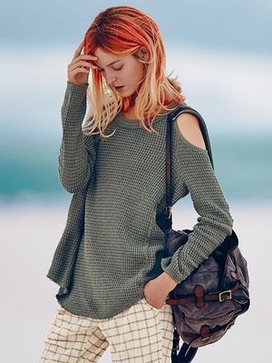 cold shoulder thermal top