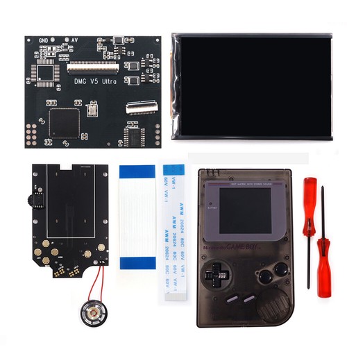 36 Colors GameBoy DMG/GBO V5 IPS Backlight LCD Screen Kits+Pre-cut Shell+Speaker - Picture 23 of 30