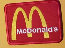 The Golden Arches McDonalds Embroidered Patch approx 2.5 x 3.75"