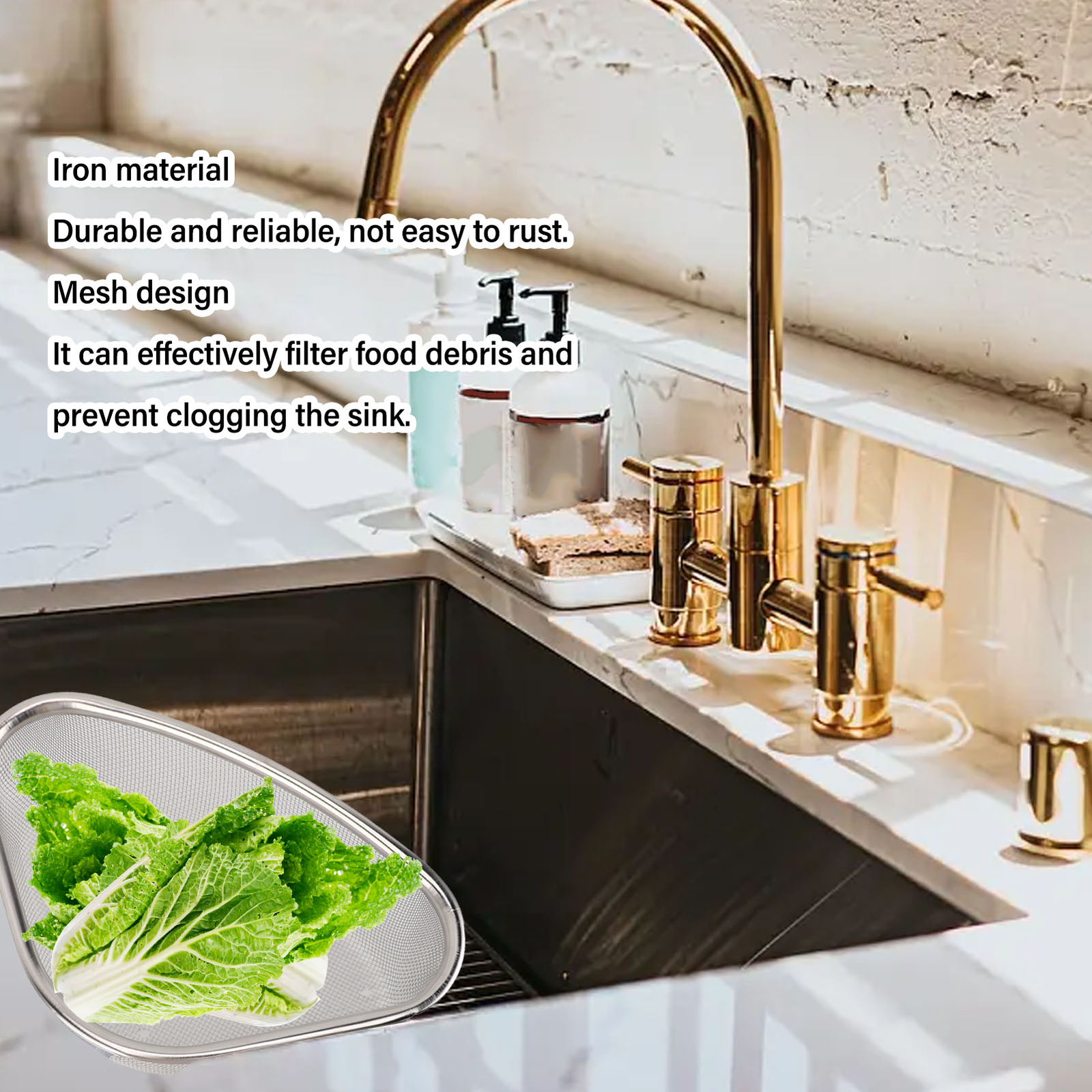 Sink Corner Strainer Kitchen Sink Drainer Basket Food Catcher For Home eBay