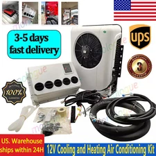 12V Truck Split AC Unit Air Conditioner Car RV Caravan Red 12000 BTU Evaporator