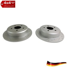 Brake Rotor Set, Rear, Drilled & Slotted Jeep Wrangler JK 2007+