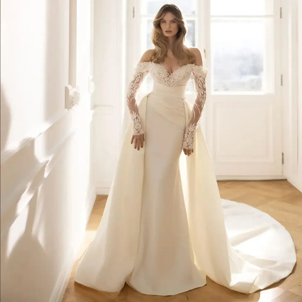 fitted lace wedding dress Luxury Evening Gown main image 1