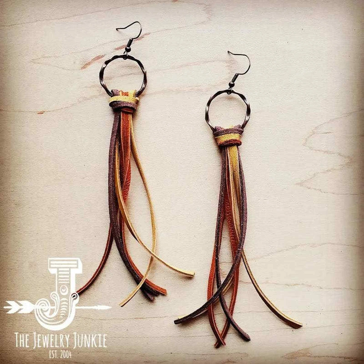 Tan tassel shop earrings