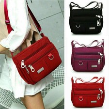 Women Ladies Multi Pocket Messenger Handbag Cross Body Bag Holiday Shoulder Bag