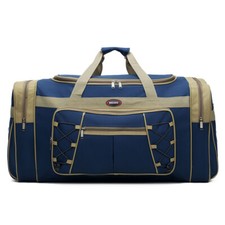 Bolso de Equipaje de Lona 72L 26" con Cremallera Grande Impermeable Viaje Deportes Bolso de Mano Azul