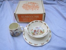NEW NWB Royal Doulton Bunnykins Stoke-On-Trent 3 Piece Child Mug Bowl Plate Set