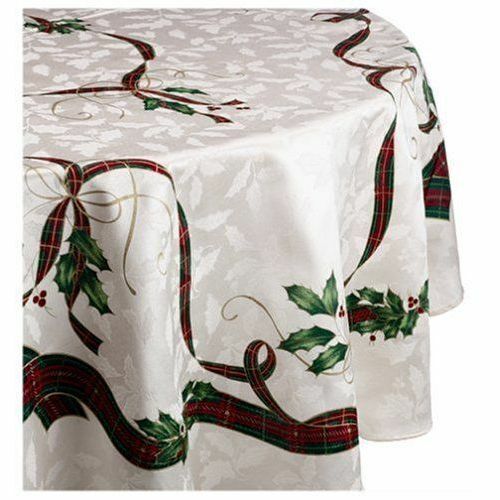 Magnificent ebay christmas tablecloths Lenox Holiday Nouveau Christmas Tartan Tablecloth 70 Round For Sale Online Ebay