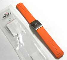 Original Tissot T-Touch For Z253/353 ORANGE Rubber Band Strap w/ Titanium Clasp
