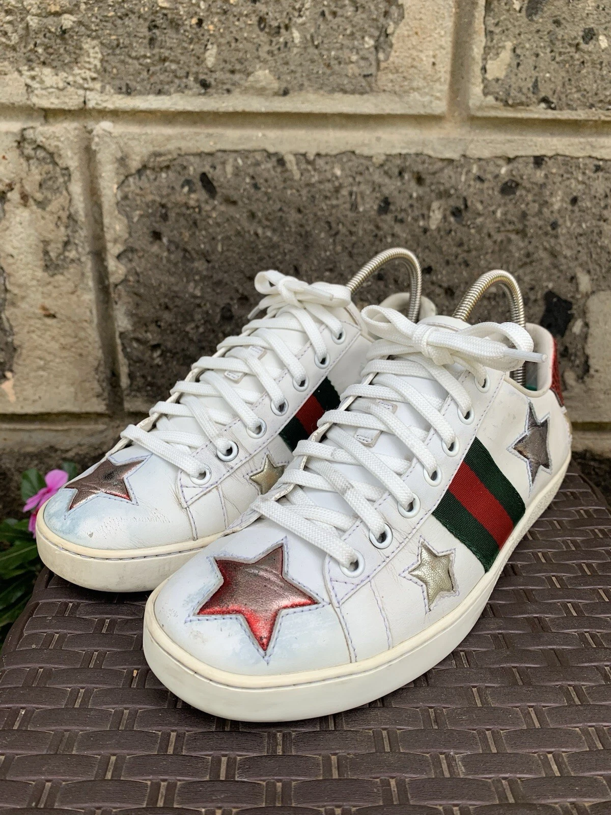 Baskets Gucci en veau Ayers Web Star brodées Ace EU 36,5    US 6