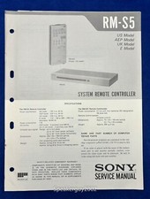 Original Sony RM-S5 System Remote Controller Service Manual