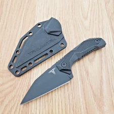 Takumitak Sparky Fixed Knife 2.9" Black Oxide 3Cr13 Steel Blade Black FRN Handle