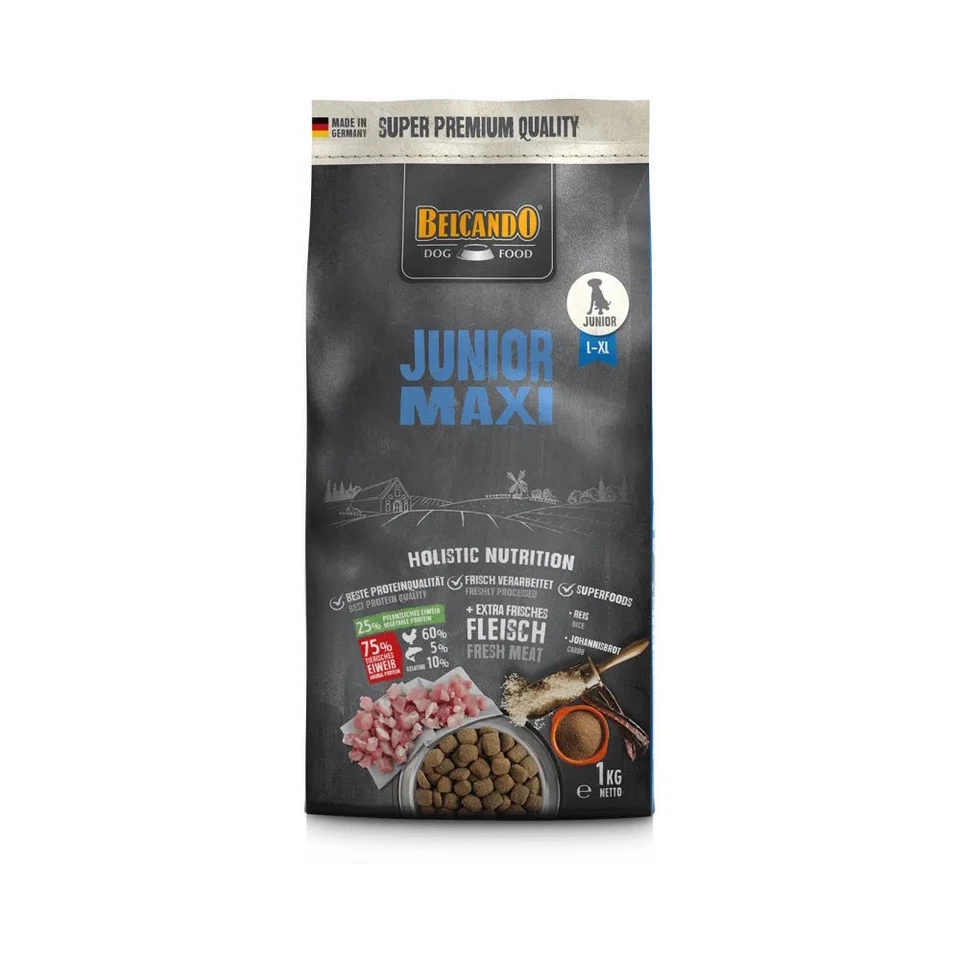 Hunde Trockenfutter - Junior Maxi mit Geflügel 3x 1kg - Belcando Hundefutter  - Bild 2 von 2