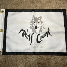 THE WOLF CREEK GOLF COURSE MESQUITE NEVADA PIN FLAG W GROMMETS PGA TOUR TIGER