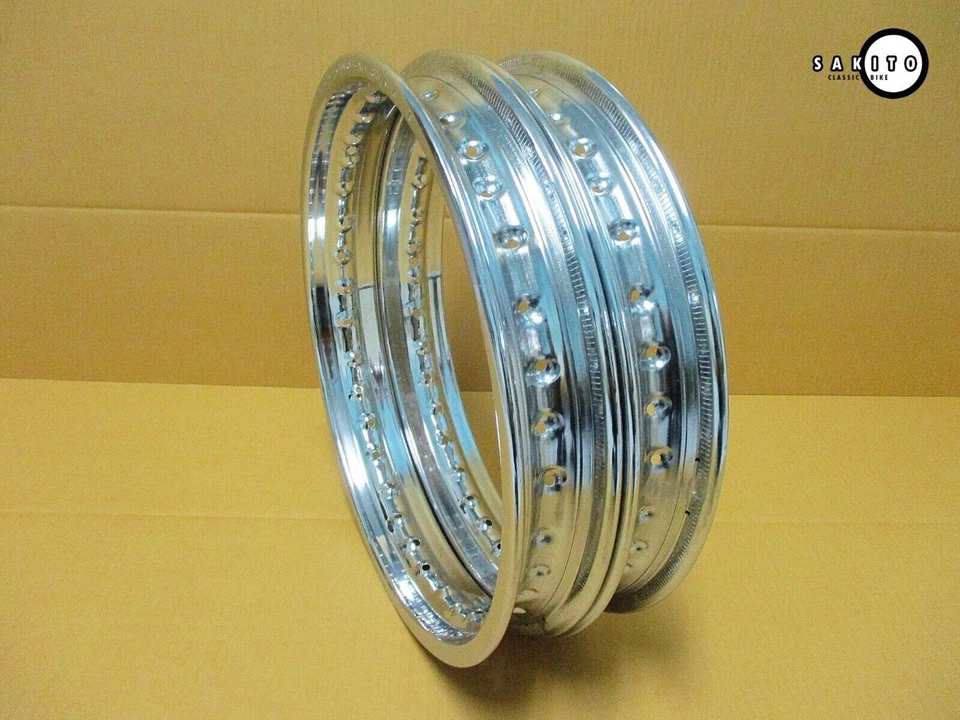 Fit Yamaha YDT1 1963 Front & Rear Steel Wheel Rim Set  [sa2011] Foto 4 de 4