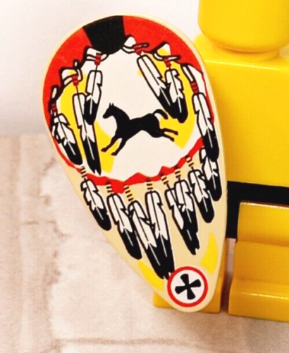 LEGO Dreamcatcher Shield Native Tribal Horse Red Sun FEATHERS Mountains Printed - Afbeelding 1 van 1