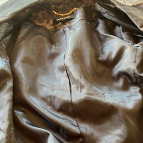 Ellen Tracy Black and bronze, Leopard print women’s trenchcoat size large - Picture 10 of 10