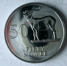 1992 ZAMBIA 50 NGWEE - AU/UNC - Collectible Coin - FREE SHIP - BIN PPP