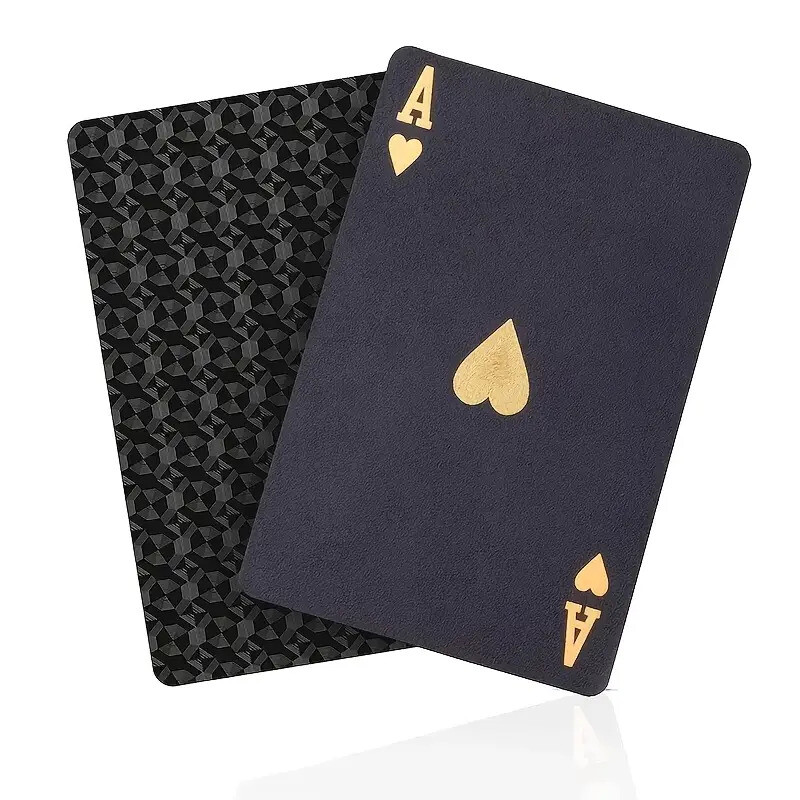 Recyclable Diamond Waterproof Black Playing Cards Deck Of Cards, HD, Poker Card
