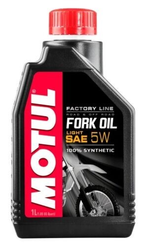 1 LT OLIO FORCELLA MOTO MOTUL FORK OIL FACTORY 5W LIGHT MEDIUM 100% SINTETICO