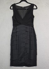 Adrianna Papell Dress Womens 6 Sheath Tulip Tiered Babydoll Formal Prom Party