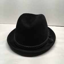 Vintage Stetson Black Velvet Fedora Hat Size 7-1/8
