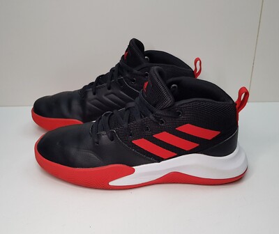 ADIDAS OWNTHEGAME GRÖSSE 4 UK JUNGEN MÄDCHEN SCHWARZ HIGH TOP BASKETBALL SNEAKER SCHUHE