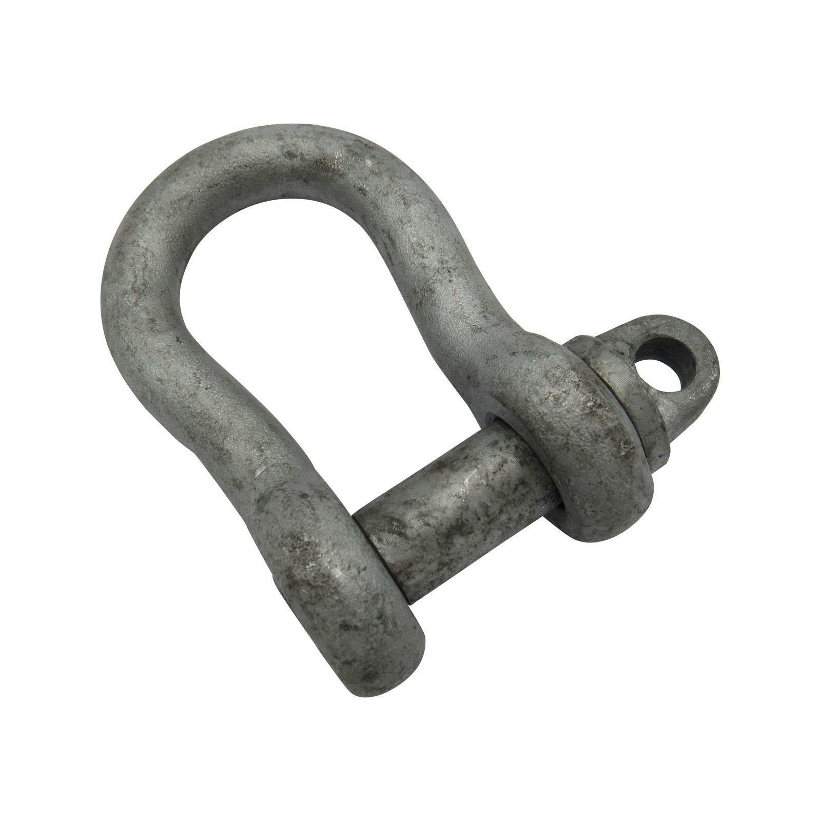 Large Bow Shackle With Screw Pin 5.75 Ton Galvanised - Lifting Towing BS3032