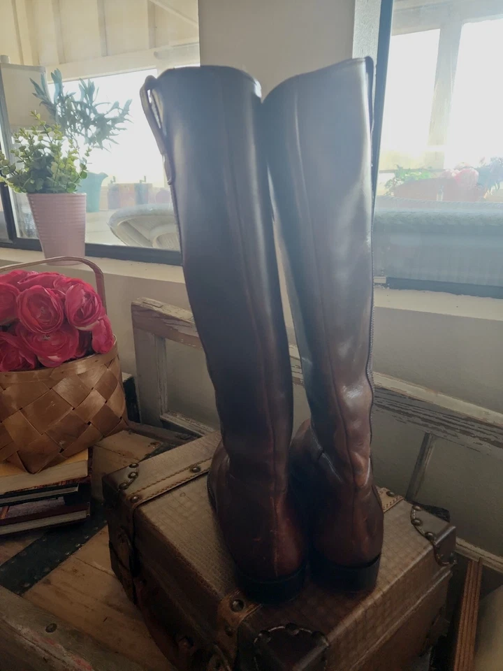 Mujer Cole Haan 7.5 Todo Cuero Estilo Vaquero Bota en Marrón Coñac. Excl estado Foto 2 de 4