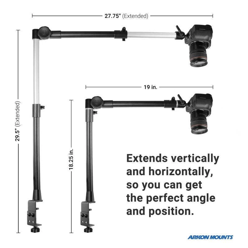 Montaje de cámara aérea Arkon DSLRTABMG5. Incluye soportes para cámara, tableta y teléfono Foto 3 de 4