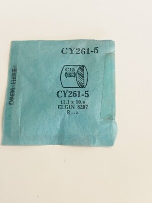 Vintage NOS G-S Replacement Watch Crystal Acrylic Elgin Rora CY261-5 11.1 x 10.6