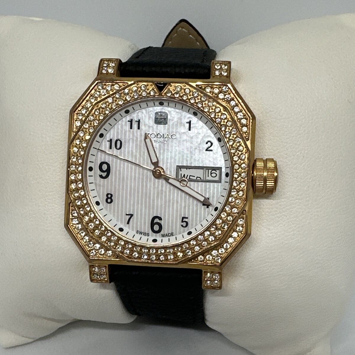 Zodiac 1882 ZO8802 Womens Black Leather Analog Dial Quartz Zodiac 1882 ZO8802 Womens Black Leather Analog Dial Quartz