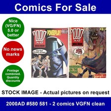 2000AD #580 581 - 2 comics VGFN clean