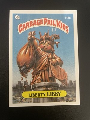 1986 Topps OS Series 3 Liberty Libby GPK Garbage Pail Kids Gum or Wax Stain