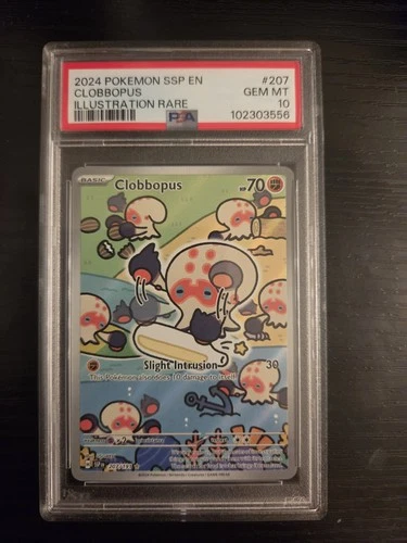 Clobbopus 207/191 Illustration Rare Surging Sparks SV08 Pokémon TCG PSA 10